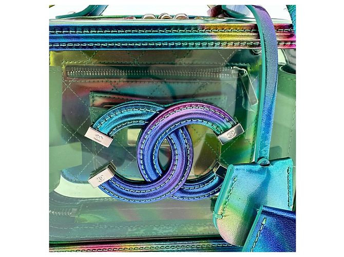 Borsa Vanity Case Chanel Piccola PVC Arcobaleno limitata Multicolore - vista 5