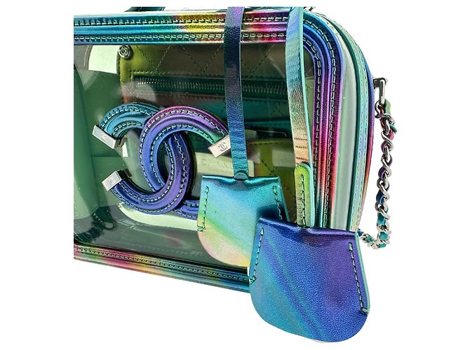 Borsa Vanity Case Chanel Piccola PVC Arcobaleno limitata Multicolore - vista 6