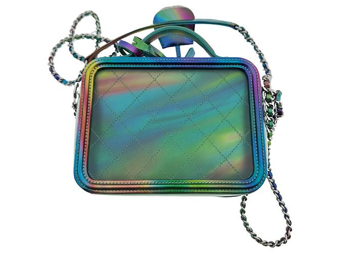 Borsa Vanity Case Chanel Piccola PVC Arcobaleno limitata Multicolore - vista 7