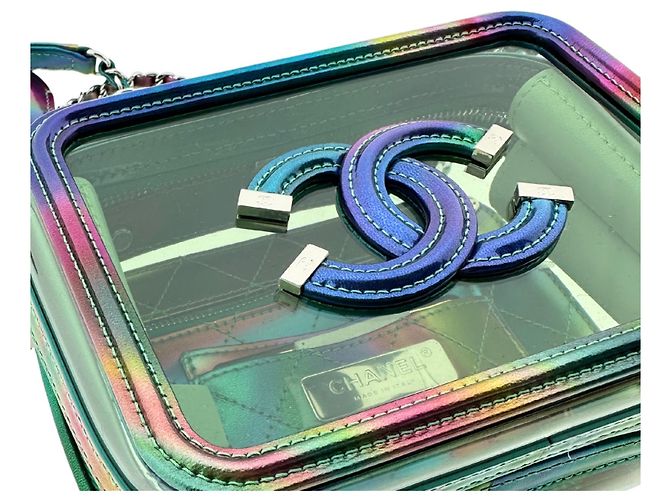Borsa Vanity Case Chanel Piccola PVC Arcobaleno limitata Multicolore - vista 9