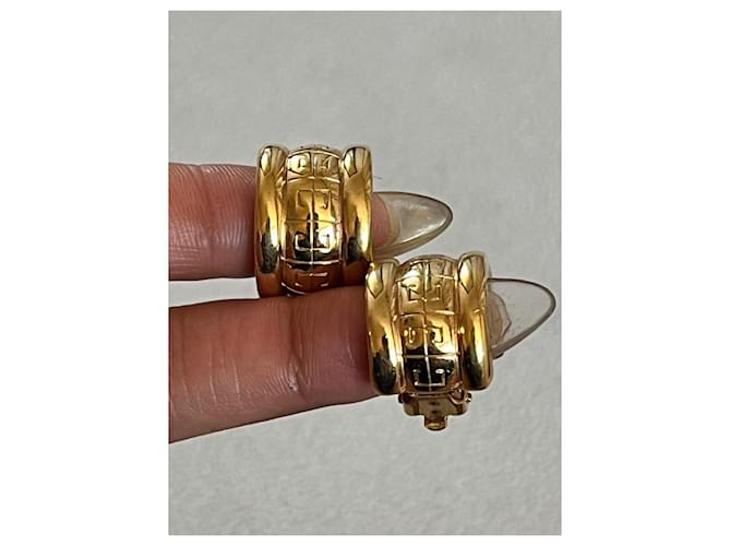 Pendientes Givenchy dorados con logo - vista 3