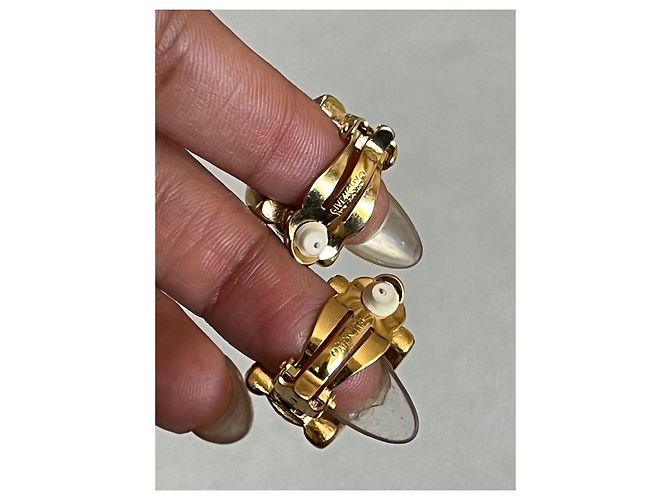 Pendientes Givenchy dorados con logo - vista 5
