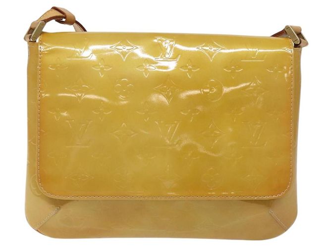LOUIS VUITTON Sac Thompson Street Monogram Vernis Beige M91301 LV Auth ep7815 - vue 13