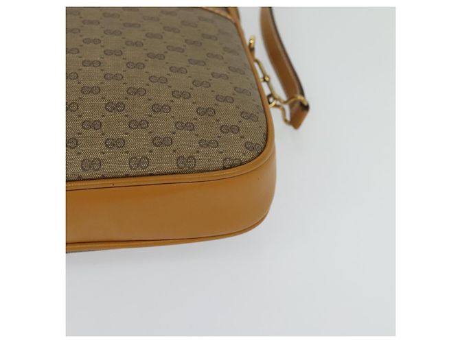 Gucci Borsa a Spalla Micro GG Supreme PVC Beige Oro 004 89 0262 Auth ep7836 D'oro - vista 14