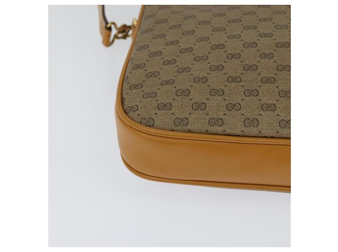 Gucci Borsa a Spalla Micro GG Supreme PVC Beige Oro 004 89 0262 Auth ep7836 D'oro - vista 15