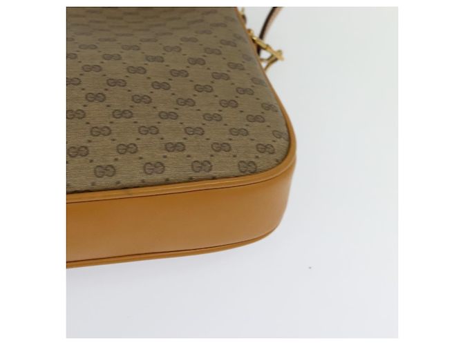 Gucci Borsa a Spalla Micro GG Supreme PVC Beige Oro 004 89 0262 Auth ep7836 D'oro - vista 16