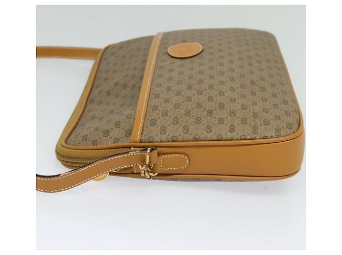 Gucci Borsa a Spalla Micro GG Supreme PVC Beige Oro 004 89 0262 Auth ep7836 D'oro - vista 3