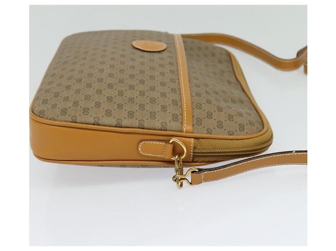 Gucci Borsa a Spalla Micro GG Supreme PVC Beige Oro 004 89 0262 Auth ep7836 D'oro - vista 4