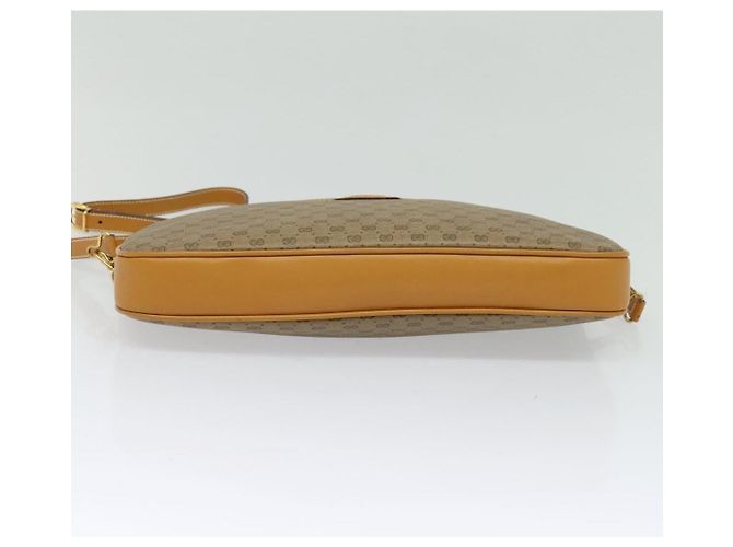 Gucci Borsa a Spalla Micro GG Supreme PVC Beige Oro 004 89 0262 Auth ep7836 D'oro - vista 5