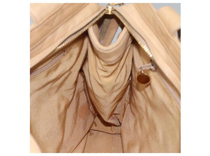 CHANEL Borsa a Spalla Matelassé in Pelle di Pecora Beige Oro CC Auth bs23120 D'oro - vista 20
