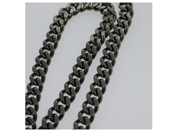 Borsa a spalla in pelle Jimmy Choo Chain Silver Auth sw147 Argento - vista 8