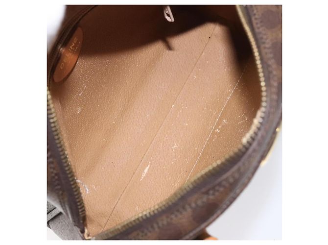 Céline Sac à main en toile Macadam CELINE en cuir PVC marron Auth EC224 - vue 10