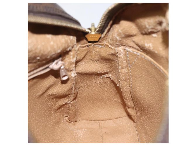 Céline Sac à main en toile Macadam CELINE en cuir PVC marron Auth EC224 - vue 11