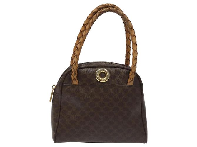 Céline Sac à main en toile Macadam CELINE en cuir PVC marron Auth EC224 - vue 13