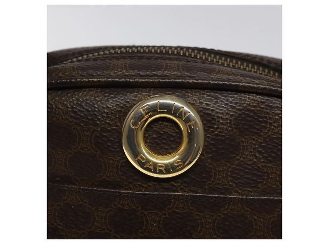 Céline Sac à main en toile Macadam CELINE en cuir PVC marron Auth EC224 - vue 17
