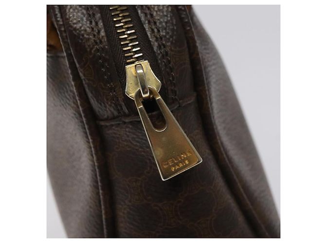 Céline Sac à main en toile Macadam CELINE en cuir PVC marron Auth EC224 - vue 18