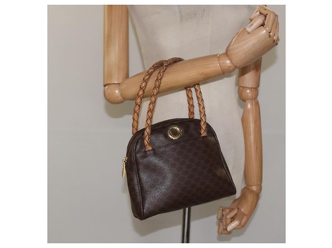 Céline Sac à main en toile Macadam CELINE en cuir PVC marron Auth EC224 - vue 22