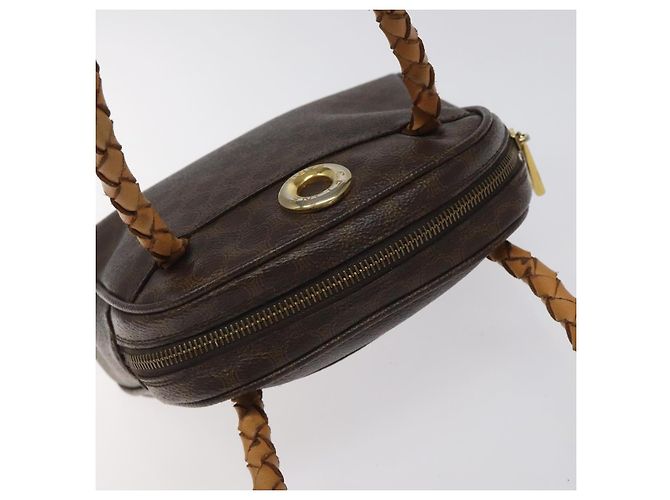 Céline Sac à main en toile Macadam CELINE en cuir PVC marron Auth EC224 - vue 6