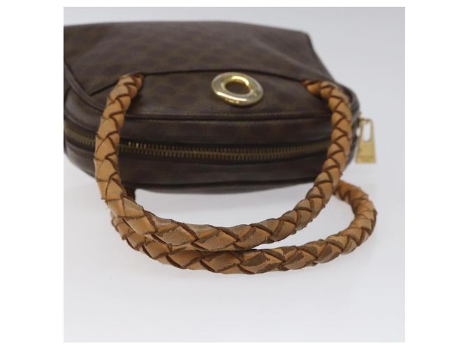 Céline Sac à main en toile Macadam CELINE en cuir PVC marron Auth EC224 - vue 7