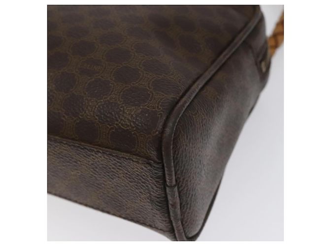 Céline Sac à main en toile Macadam CELINE en cuir PVC marron Auth EC224 - vue 9