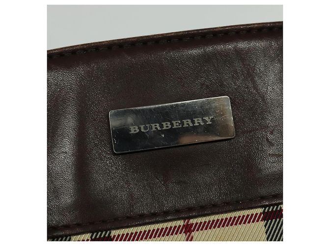 Borsa a mano Burberry Nova Check in tela 2 vie beige Auth sw128 - vista 10