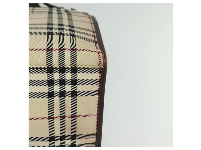 Borsa a mano Burberry Nova Check in tela 2 vie beige Auth sw128 - vista 14