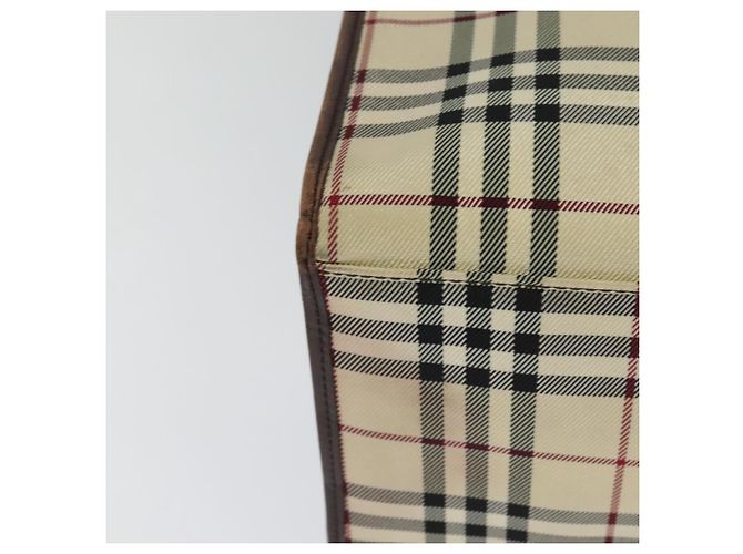 Borsa a mano Burberry Nova Check in tela 2 vie beige Auth sw128 - vista 15