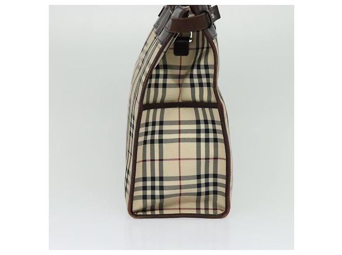 Borsa a mano Burberry Nova Check in tela 2 vie beige Auth sw128 - vista 3