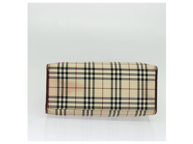 Borsa a mano Burberry Nova Check in tela 2 vie beige Auth sw128 - vista 5