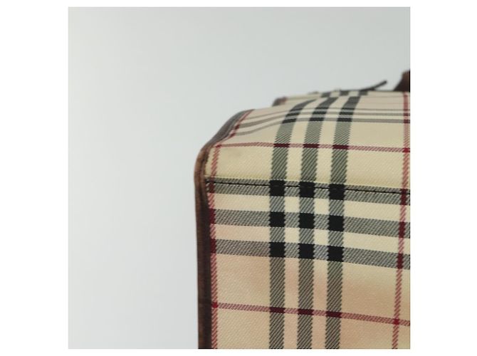 Borsa a mano Burberry Nova Check in tela 2 vie beige Auth sw128 - vista 9