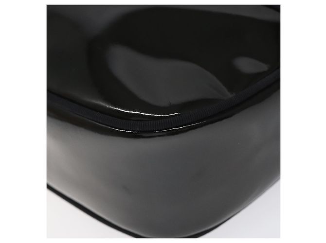 Borsa a spalla Vala Salvatore Ferragamo in pelle verniciata nera e oro Auth bs23082 Nero D'oro - vista 14