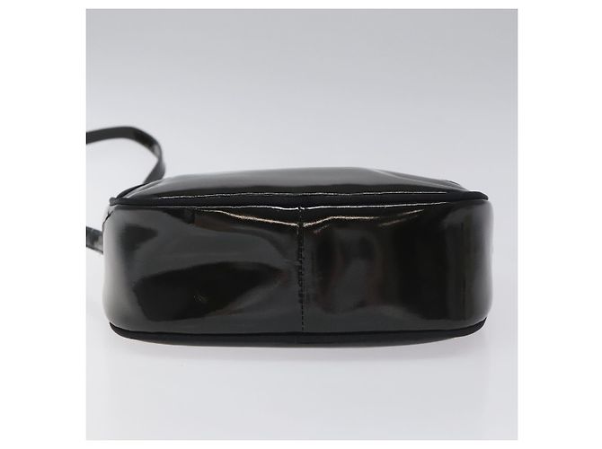 Borsa a spalla Vala Salvatore Ferragamo in pelle verniciata nera e oro Auth bs23082 Nero D'oro - vista 5