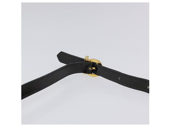 Borsa a spalla Vala Salvatore Ferragamo in pelle verniciata nera e oro Auth bs23082 Nero D'oro - vista 8