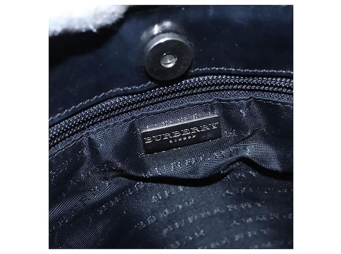 BURBERRY Nova Check Handtasche aus PVC Beige Silber Authentisch bs23486 - Ansicht 10