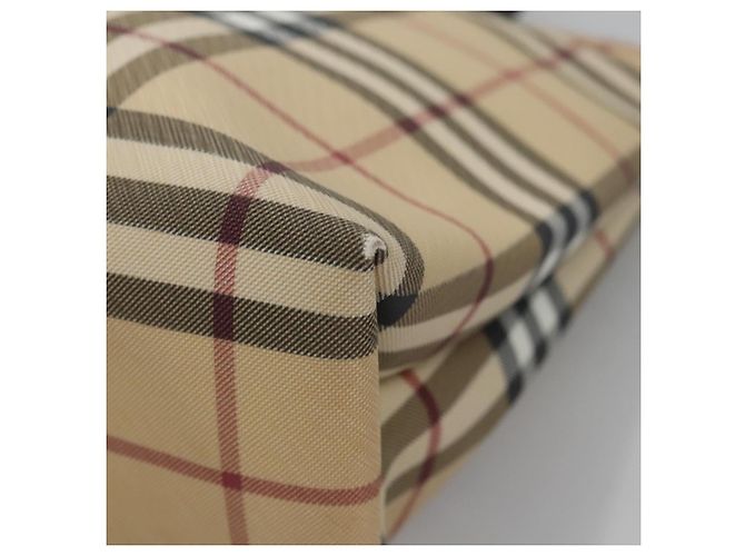 BURBERRY Nova Check Handtasche aus PVC Beige Silber Authentisch bs23486 - Ansicht 14