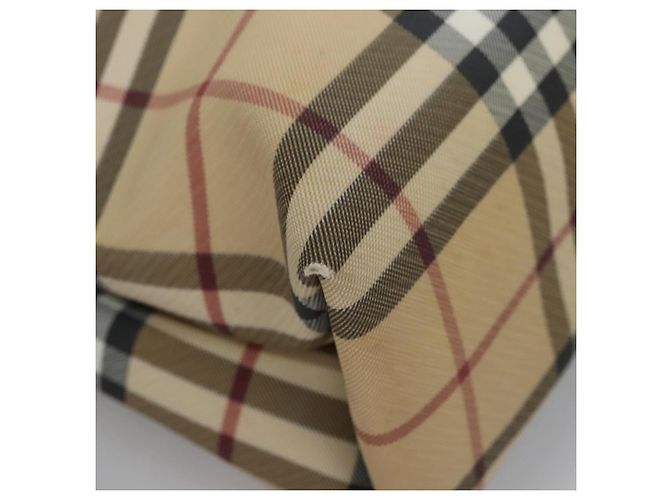BURBERRY Nova Check Handtasche aus PVC Beige Silber Authentisch bs23486 - Ansicht 15
