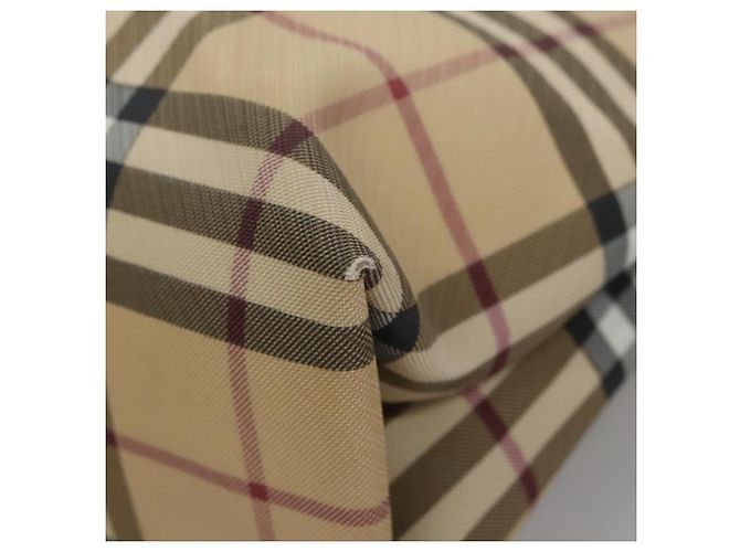 BURBERRY Nova Check Handtasche aus PVC Beige Silber Authentisch bs23486 - Ansicht 16