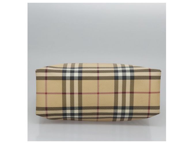 BURBERRY Nova Check Handtasche aus PVC Beige Silber Authentisch bs23486 - Ansicht 5
