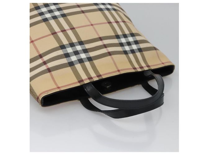 BURBERRY Nova Check Handtasche aus PVC Beige Silber Authentisch bs23486 - Ansicht 6