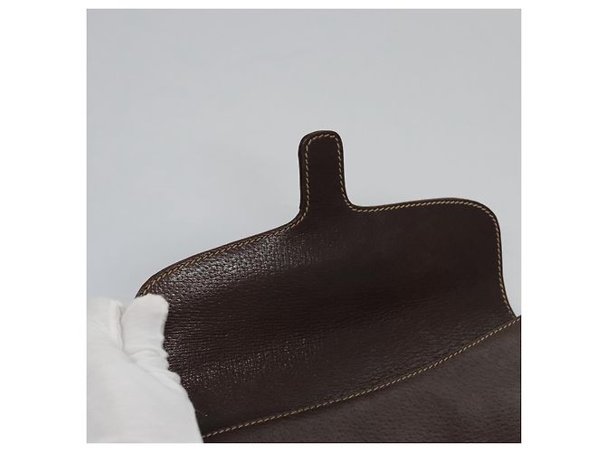 Borsa a spalla BALLY in pelle marrone dorato Auth bs22953 D'oro - vista 10