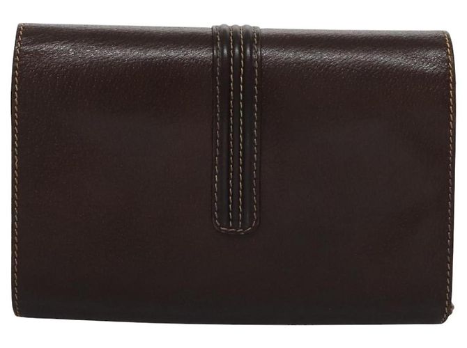 Borsa a spalla BALLY in pelle marrone dorato Auth bs22953 D'oro - vista 2