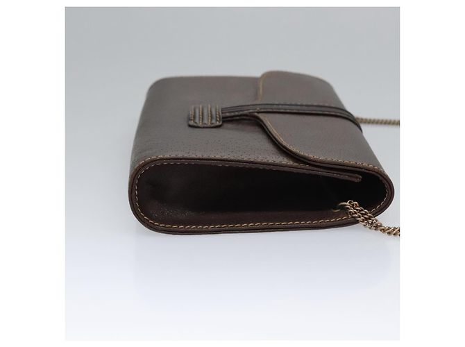 Borsa a spalla BALLY in pelle marrone dorato Auth bs22953 D'oro - vista 3