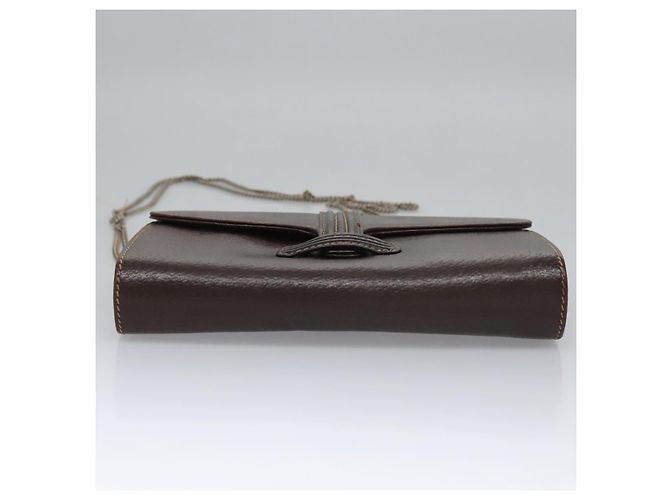 Borsa a spalla BALLY in pelle marrone dorato Auth bs22953 D'oro - vista 5