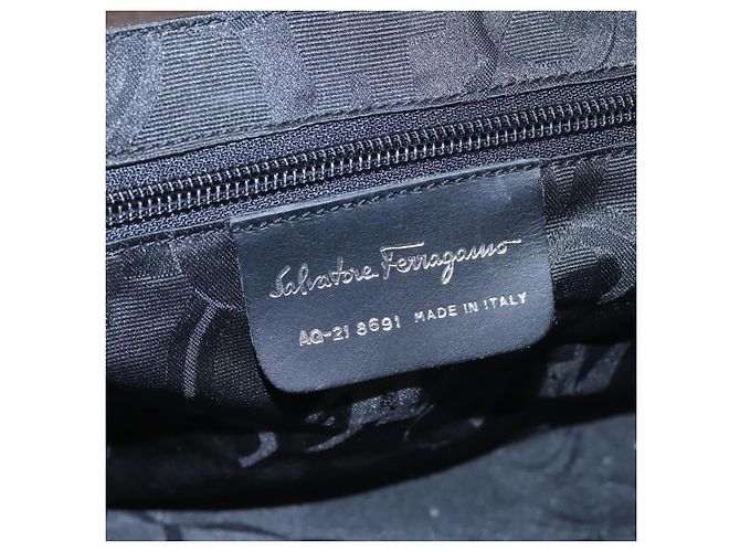 Salvatore Ferragamo Shoulder Bag Leather Brown Silver Auth bs23091 Silvery - view 12