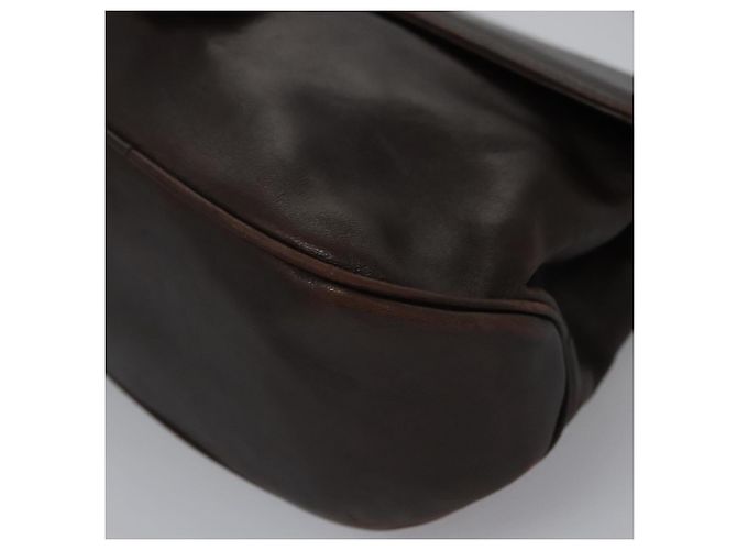 Salvatore Ferragamo Shoulder Bag Leather Brown Silver Auth bs23091 Silvery - view 14