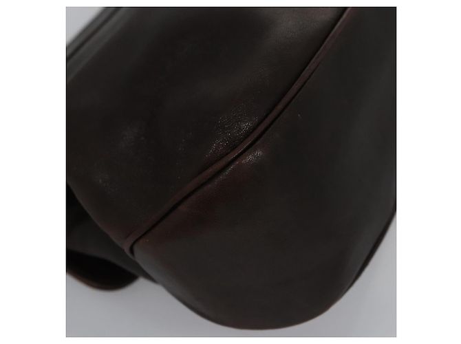 Salvatore Ferragamo Shoulder Bag Leather Brown Silver Auth bs23091 Silvery - view 15