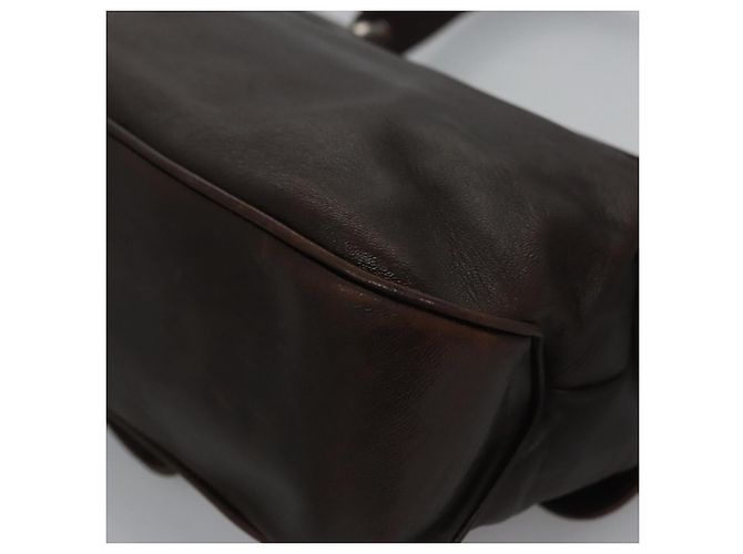 Salvatore Ferragamo Shoulder Bag Leather Brown Silver Auth bs23091 Silvery - view 16