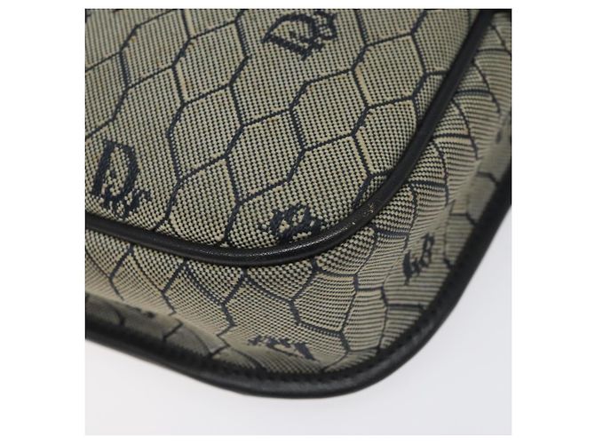 Borsa a spalla in tela a nido d'ape Christian Dior oro navy Auth EC396 D'oro Blu navy - vista 14