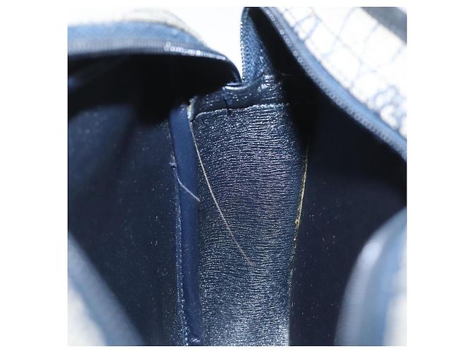 Borsa a spalla in tela a nido d'ape Christian Dior oro navy Auth EC396 D'oro Blu navy - vista 19