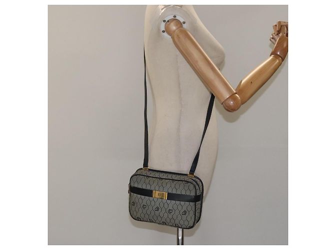 Borsa a spalla in tela a nido d'ape Christian Dior oro navy Auth EC396 D'oro Blu navy - vista 20